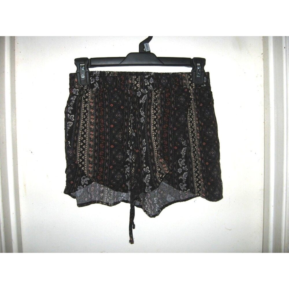Hollister Shorts Striped Paisley Multicolor Elastic Waist String Tie Size S